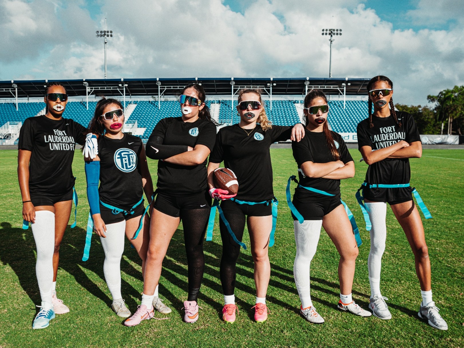 FTL United flag football team on the field